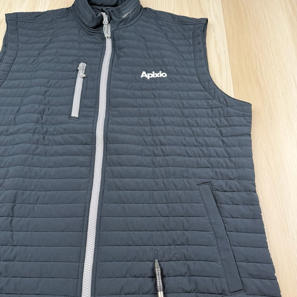 Johnnie-O Crosswind Quilted Performance Full Zip Vest Black Mens Size L Large - Picture 9 of 12